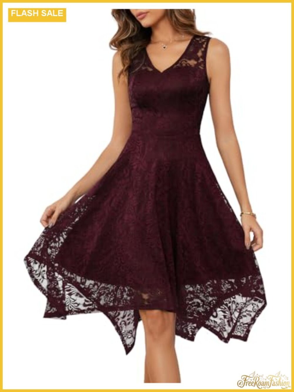 Women's Lace Cocktail Party Dress Wedding Guest